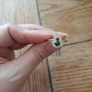 Jade diamond ring